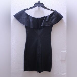 Mango Strapless Black Women's Small Midi  Dress